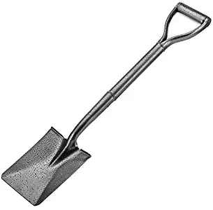 Mini D Handle Shovels for Digging- Small Metal Short Shovel with Handle - Gardening Spade Square Point Shovel 29.6 inch - Straight Cold Steel Shovel