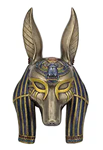 Anubis Mask Egyptian Wall Plaque Sculpture